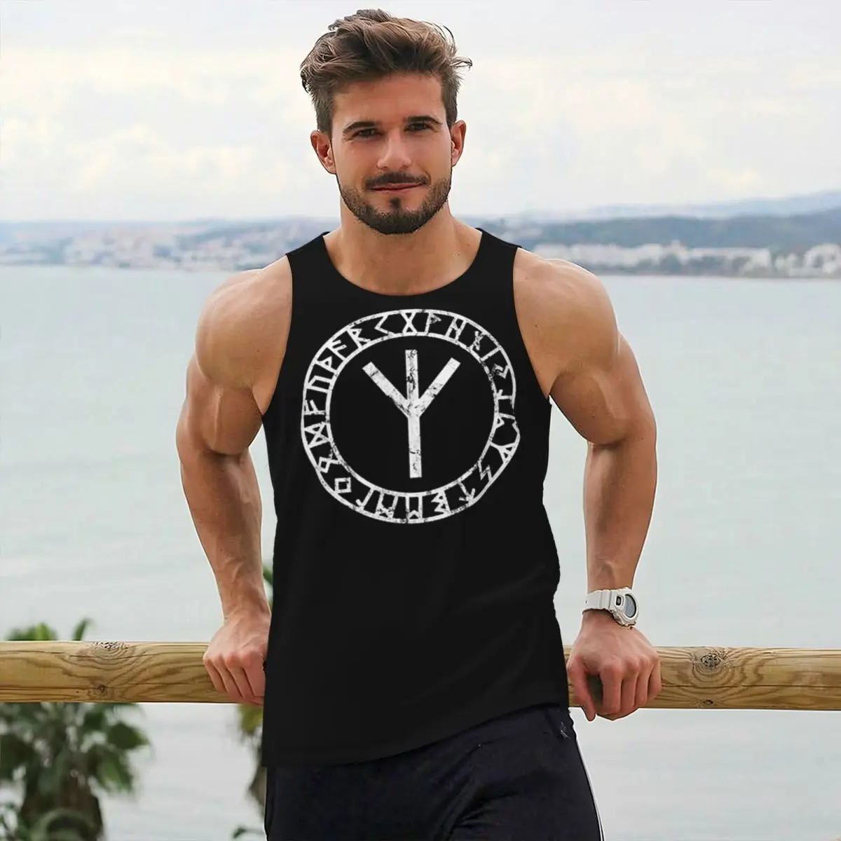 Summer Viking Clothing - Амулет с рунами Альгиз, скандинавская мифология,