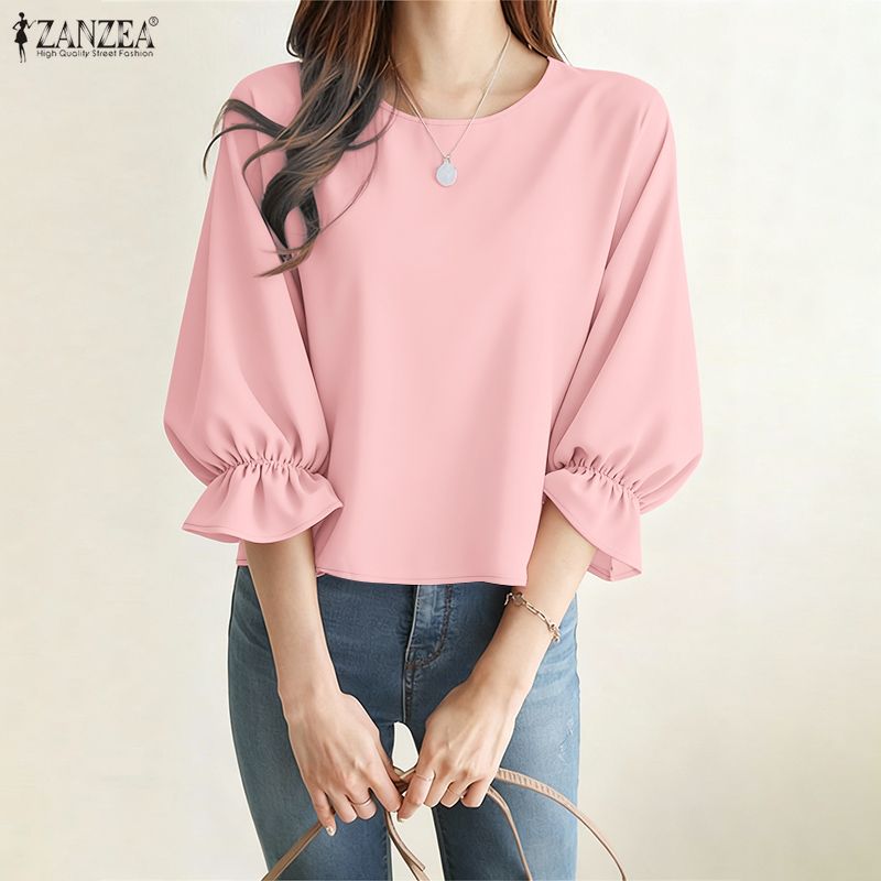 Summer De Clothing - Женские минималистичные блузки ZANZEA с рукавами