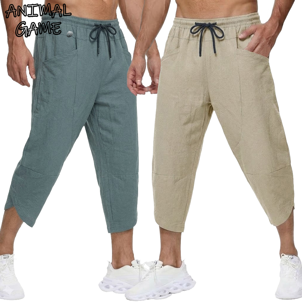 Summer Hiking Clothing - Летние мужские льняные повседневные короткие брюки