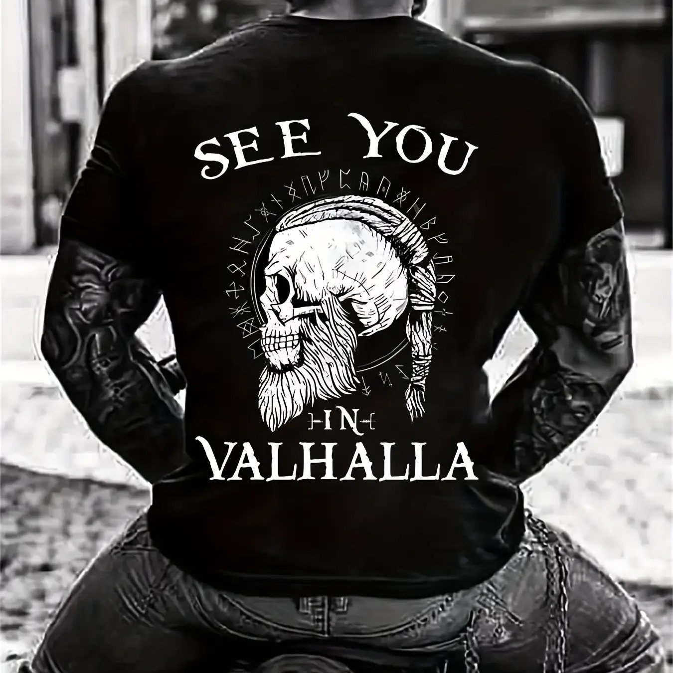 Summer Viking Clothing - Мужская футболка с круглым вырезом и
