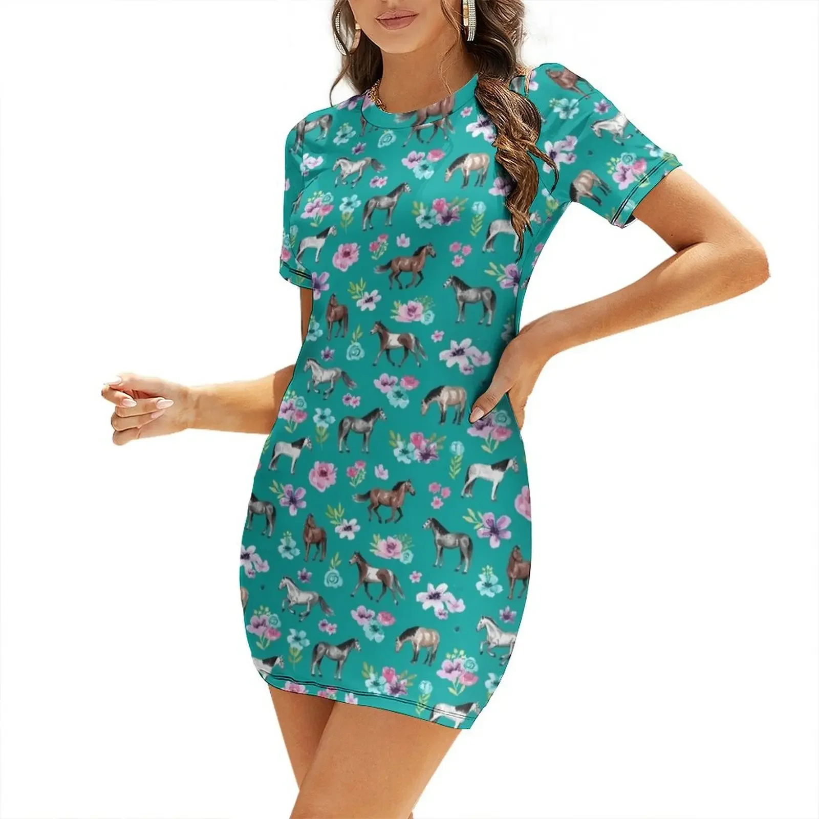 Summer Clothing Online - Платье с коротким рукавом для женщин,