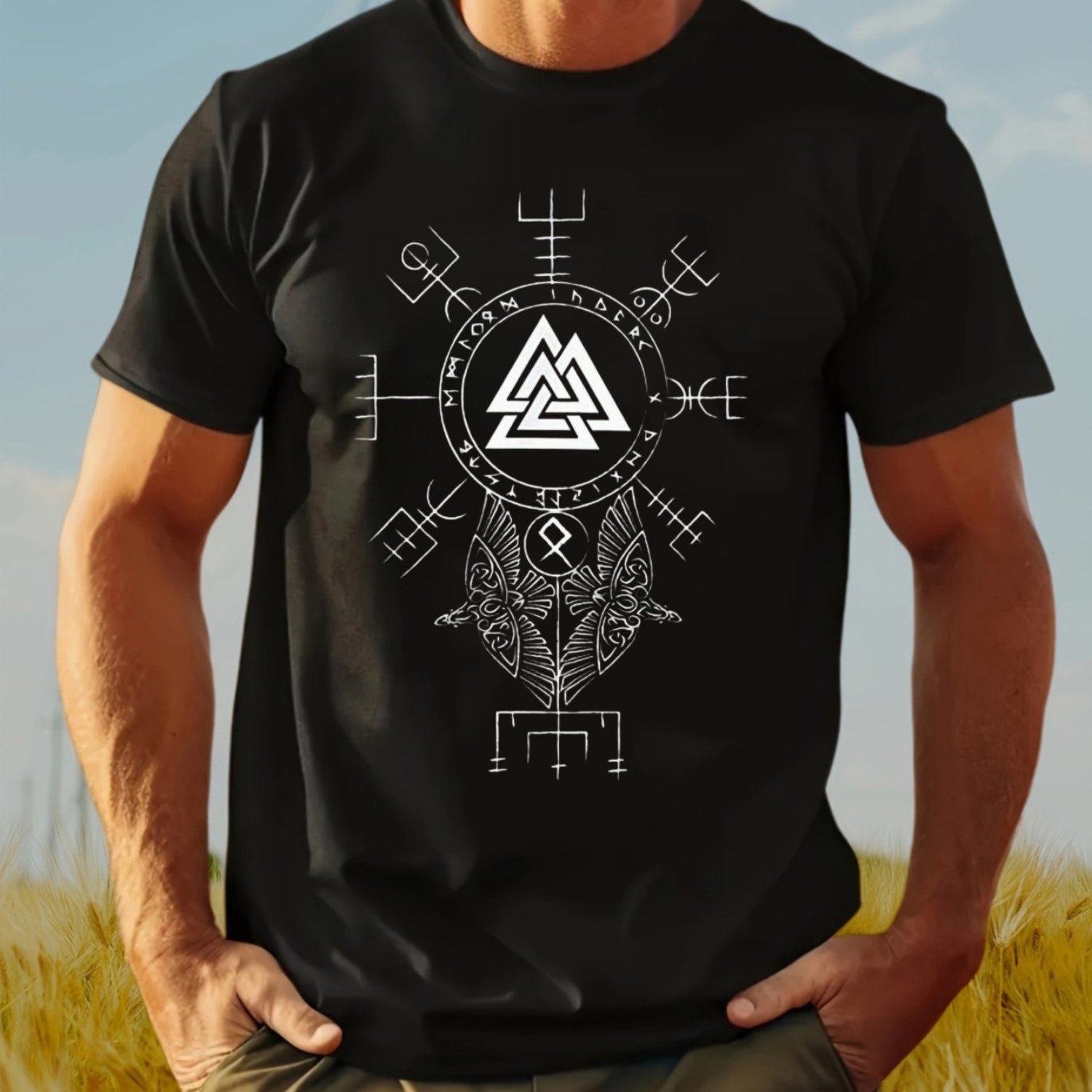 Summer Viking Clothing - Мужская футболка скандинавской мифологией викингов, футболка
