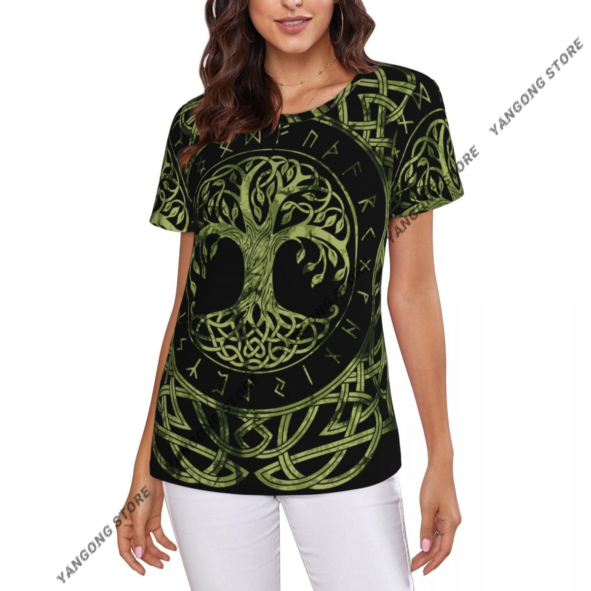 Summer Viking Clothing - Женская футболка Norse Nordic Viking Tree