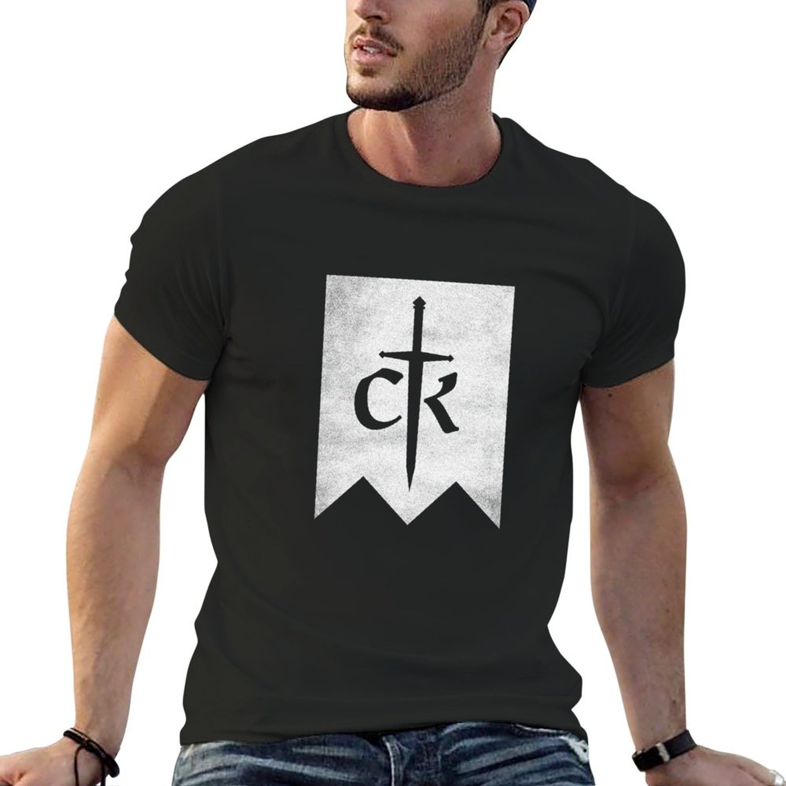 Summer Clothing Aesthetic - Футболка с потертым логотипом Crusader Kings