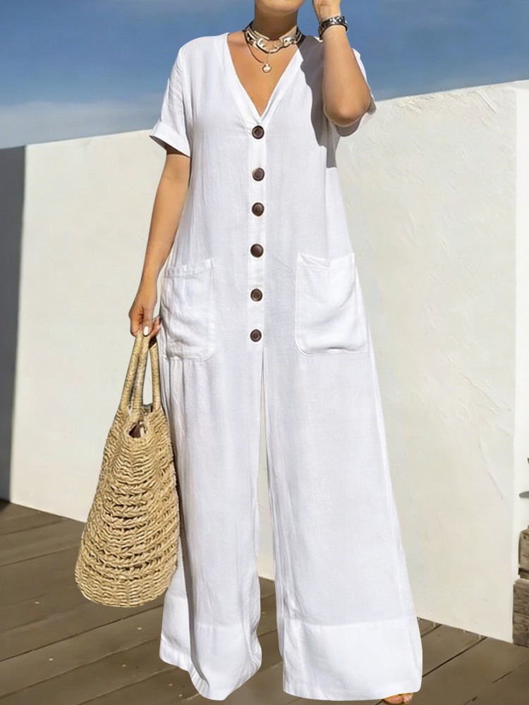 Summer Clothing Plus Size - Женский комбинезон больших размеров, летний, синий,