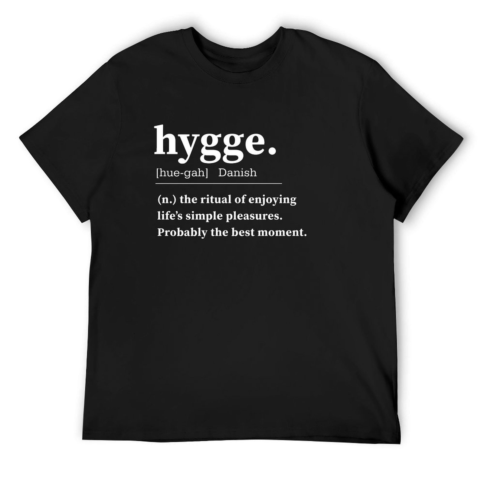 Summer Clothing Aesthetic - Футболка с цитатой Hygge Definition, мешковатые