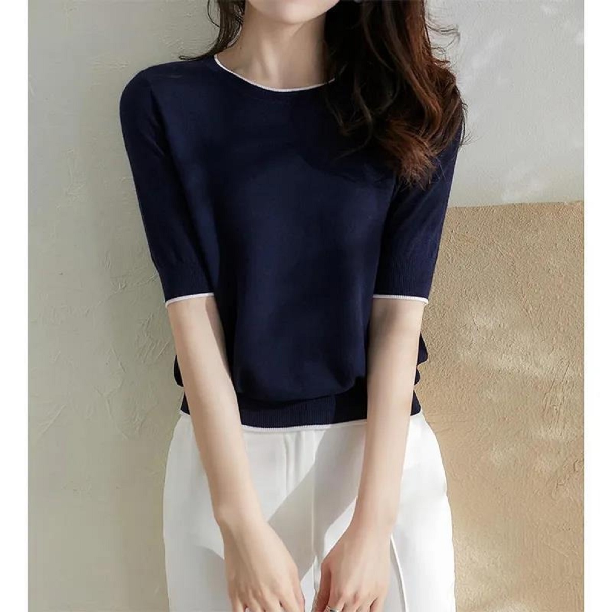 Summer Jumper Clothing - Женский свитер, лето-весна, корейская мода, однотонный