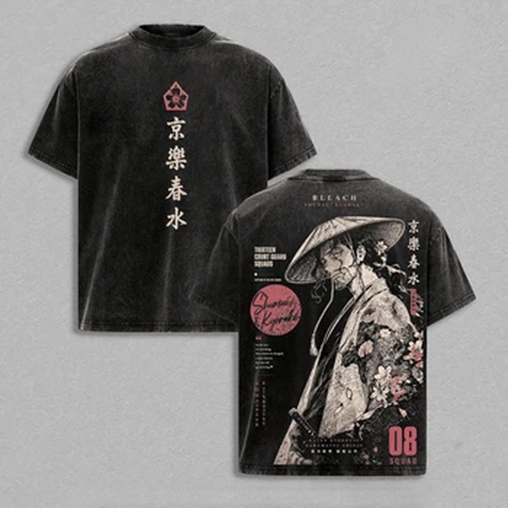 Summer Clothing Vintage - Футболка Kyoraku Shunsui в стиле аниме