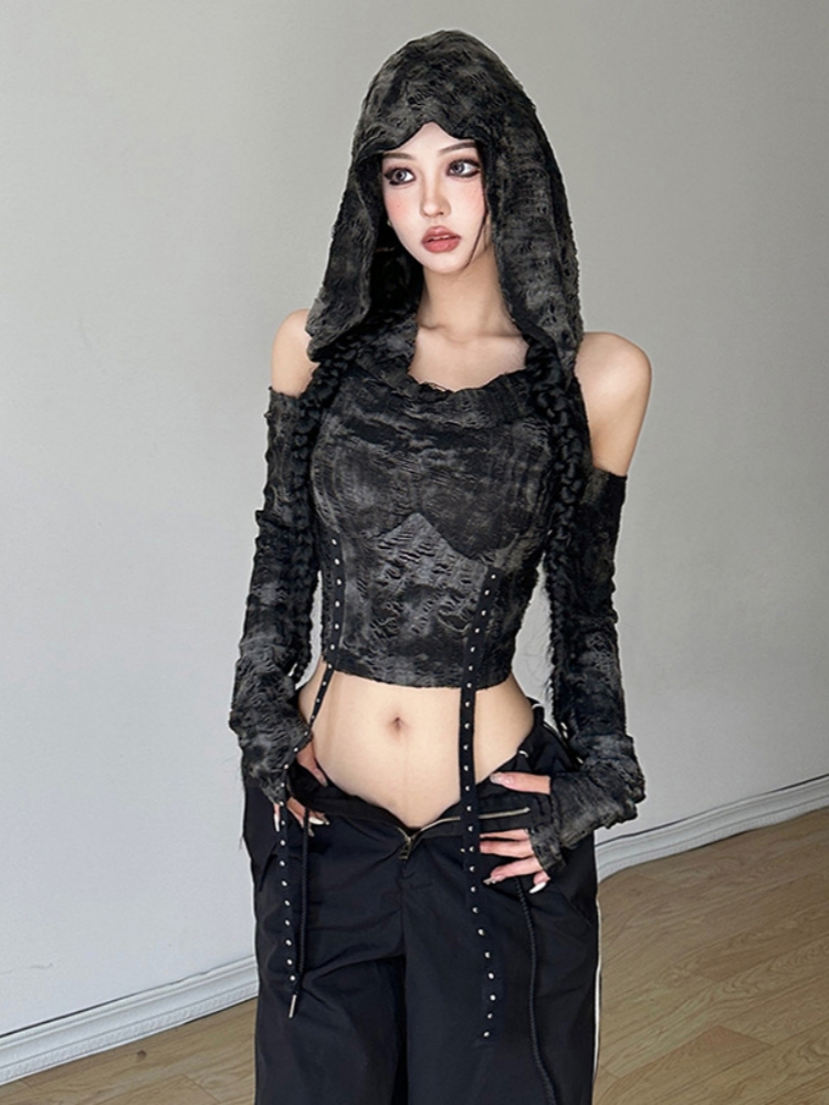 Женский короткий топ с капюшон – обзор и цена Summer De Clothing