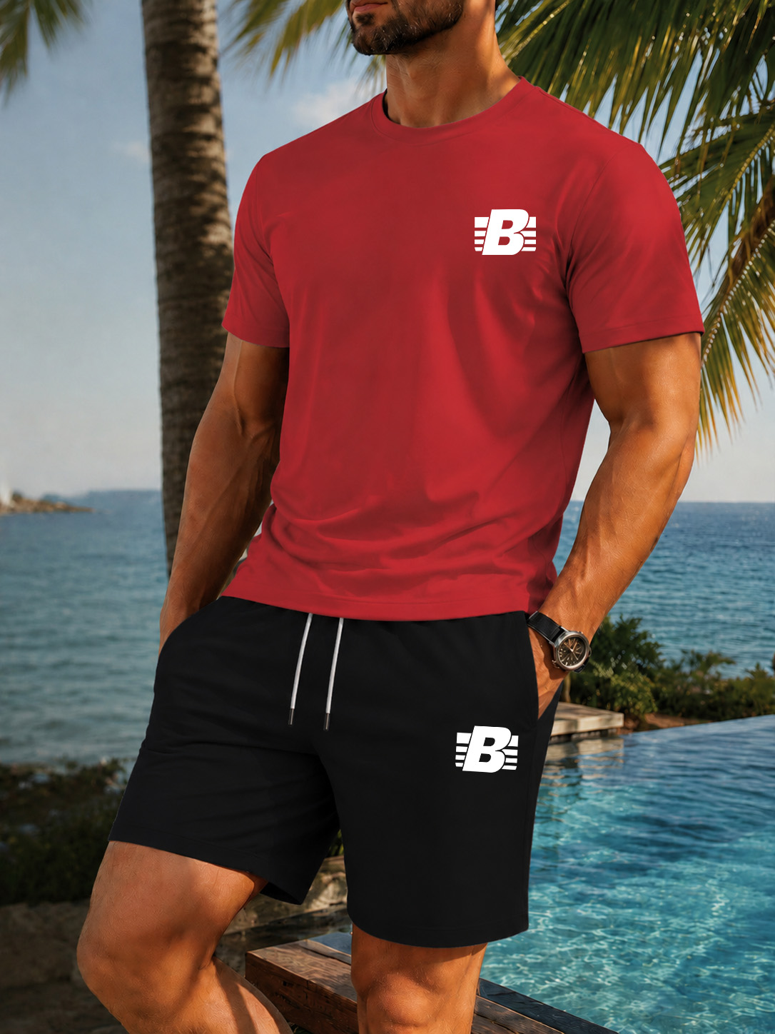 Мужской спортивный костюм-двой – обзор и цена Summer Gym Clothing